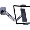 Lucrave Supporto da parete per tablet da 15, in alluminio, pieghevole, con base girevole a 360°, per iPad Pro Air Mini, Galaxy Tab, tutti i telefoni e tablet da 4,7-13 (stile lungo)