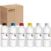 Aomya DTF Ink Premium DTF - Kit di conversione di inchiostro a trasferimento termico da 3000 ml per pellicola PET 2Wh+CMYK, compatibile con EPN ET8550, ET-8500, L1800, L805, XP-15000, R1390, R2000, R2400,
