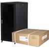 LINK ARMADIO RACK 19 PER RETI 27U (A)1388 (L)600 (P)800 COLORE NERO PORTA VETRO DISASSEMBLATO
