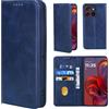 32ndShop 32nd Custodia a Portafoglio in Pelle PU per Motorola Edge 60 Neo/Edge 50 Neo/ThinkPhone 25, Case con Slot per Sched di Blocco RFID, Chiusura Magnetica e Supporto integrato - Blu
