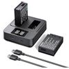 llano Confezione da 2 Batterie LP-E17 e Set Caricabatterie Rapido da 20W - per Canon EOS R50 R8 R10 R100 RP T6i T7i T8i T6S SL2 SL3 M3 M5 M6 77D 200D 250D 750D 760D 800D 8000D - Ricarica Rapida USB-C