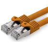 1aTTack.de 20m - arancione - 1 pezzo - CAT.7 Cavi di Rete CAT7-10000 MBit/s S-FTP doppia schermatura PIMF 600MHz 4x2xAWG26 / 7 CU rame non contiene alogeni compatibile con CAT5e CAT6 CAT 6a Cat8