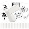 HUIJUTCHEN Mini Stampante, Stampante Fotografica Portatile Stampante Termica Bluetooth Inclusa Stampante Tascabileper iOS e Android con 10 Rotoli di Carta per Foto, Appunti, Memo, Bricolage (Bianco)