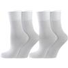 Nur Die Calzini da donna in cotone fine e confortevole, a maglia fine (59%) con elastico confortevole, senza fili di gomma, calzini in pizzo senza pressione, bianco, 35-38