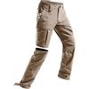 FREE SOLDIER Pantaloni Uomo da Trekking Convertibili Impermeabili Asciugatura Rapida con Zip Staccabile Cargo da Pesca (Nero,54 EU)