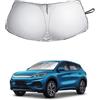 YEE PIN Parasole per parabrezza compatibile con BYD Atto 3 & Atto 3 EVO 2025 2026, protezione UV e dal calore in tessuto rinforzato, parasole anteriore pieghevole, accessorio per parabrezza