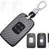 LbsAMP Custodia Chiave Auto 4 Tasti Compatibile con Renault Clio Espace 5 Master Bus Talisman Kadjar Captur Cover Guscio Chiave Auto Fibra di Carbonio Custodia Protettiva per Chiavi con Portachiavi