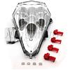 HASkulle Fanale posteriore a LED compatibile con 2006 2007 2008 2009 2010 2011 2012 2013 compatibile con Yamaha Yzf R6 Yzf-R6 trasparente