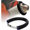 BIUGERCN 33cm-52cm Collare di Protezione per Scarico Moto Protezione Marmitta Motocross Regolabile Universale per Pit Dirt Bike Motocross Supermoto Enduro Rally Nero