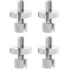 HOPESPANNER Regolatore Cavo Frizione Freno Argento 4 Pezzi M8 Alluminio