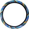 Baceyong Coperchio del volante Boho universale per volante da 37-38 cm, coperchio del volante in stile etnico in lino in finto poliestere