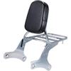 Samger Samger Sange Cromo Sissy Bar Posteriore con Portabagagli Portapacchi Fit per Honda VT750 C2 RC44 / VT400 1997-2003