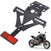 CeyKvo Portatarga per moto regolabile, universale, per la maggior parte dei modelli di moto comuni (senza luce)