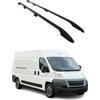 OMAC Rail Tetto Relingträger compatibile con FIAT Ducato III 2006-2025 L3 H2 Alu Nero 2 Pz