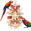 BASTOUR Giochi per Pappagalli in Legno Naturale, Bird Toys Giocattoli, Pannocchia di Mais Naturale e Fette di Luffa, Pannocchia di Mais Naturale,Giochi Pappagalli da Masticare per Grigi Africani(Set 2)