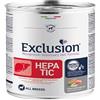 Generico EXCLUSION All Breeds Hepatic Cane gusto Maiale-Riso-Piselli | alimento umido completo per cani adulti di tutte le taglie e razze con insufficienza epatica cronica, monoproteico, 6 lattine da 200gr.