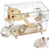 Generisch Casetta in acrilico per roditori, grande, gabbia trasparente, villa a due piani con , bottiglia d'acqua, bagno per criceti, criceti, vil, topi, osservazione, habitat, forniture per animali