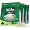 PETKIT Lettiera per Gatti a Miscela Botanica - Assorbimento Rapido, Biodegradabile e Senza Polvere con Tapioca, 4 * 2.4kg (Totale 9.6kg)