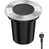 ledscom.de Lampada da incasso a pavimento BOJA per esterni, IP67, acciaio inox, rotonda, Ø 108 mm, 1x GU5.3 max. 15W