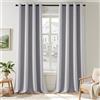 EMEMA Tende Grigio Chiaro Opache con Occhielli 260 CM di lunghezza, Morbide Tende Oscuranti, Set di 2 Tende Oscuranti per Soggiorno Camera da Letto, Tende Opache con Occhielli Ciascuna H260 x B140 CM