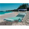 SUSANNA HOME DESIGN Telo Mare con Tasche e Cuscino Gonfiabile - Teli da Mare/Piscina Palau - Teli Mare Cotone 100%, Elastici di fissaggio Laterali e Sacca (Smeraldo)