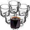 KADAX Bicchieri con manico per tè e caffè, bicchieri da tè in vetro spesso, tazze in vetro per bevande calde e fredde, set di bicchieri per tè e caffè (Frida 300 ml/set da 6)