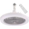 Generic Ventilatore a Soffitto Luce a LED con Telecomando | Ventilatore a Soffitto Luce con Presa e Dimmer | Ventilatore con Lampadina a LED Dimmabile a 3 Velocità con Timer | Faretto Silenzioso E27 da 30W