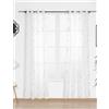 GD LOVES YOUR HOME Tenda semioscurante semplice e alla moda, con effetto lino, dimensioni 140 * 280 cm, include 1 pannello ed è dotata di 8 anelli metallici（Marmo argentato）