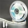 Clearhill Fita LED COB USB 5V con Interruttore, 5M, Bianco Freddo 6500K, 320 LED/m, 8mm, IP20, Cavo USB 1M, Decorazioni Casa DIY