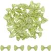 QUARKZMAN 50pz Fiocchi Giallo Chiaro 1.5 x 1 Mini Fiocco in Raso per Creazioni Artigianali, Fiocco in Raso per Cucito Fai da Te, Scrapbooking, Regalo di Nozze, Decorazione Casa
