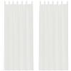 vidaXL Tende in Voile con Passanti 2 pz Bianco 140x260 cm, Tenda a Rete, Tenda Trasparente, Voile per Finestra, Trattamento Finestra, Tenda Pura Voile