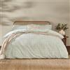 Yard Barton Quadri Vichy Set Copripiumino - 100% Cotone Reversibile Federe Oxford Morbido E Traspirante Biancheria Da Letto Premium (Eucalipto - Super King - 260x220cm)