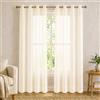 VKZ Tende Trasparenti Leggere in Voile con Occhielli, Set da 2 Pannelli 140 x 290 cm, Tende Filtranti per Soggiorno Camera da Letto,Cream