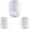 Oktaplex lighting Oktaplex 3 pezzi Faretto a superficie Lile M Bianco - incl. modulo LED 4,8W 230V 3000K Bianco caldo 80x85mm Faretto a superficie Alluminio orientabile