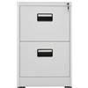 IKAYAA Classificatore schedario in Metallo Schedario da Ufficio Armadio da Ufficio Armadietto per Archivio Schedario Portadocumenti con 1 cassetti in Acciaio-Grigio chiaro-46 x 62 x 72.5 cm