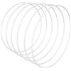 Worown 6 cerchi da 30 cm per ghirlande floreali, anelli in metallo bianco per realizzare ghirlande nuziali e artigianato da appendere alla parete