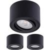 Oktaplex lighting Oktaplex 3 pezzi Faretto a plafone Lile Black - incl. modulo LED 4,8W 230V 3000K Bianco caldo 80x50mm Apparecchio a plafone Spot a plafone Alluminio Orientabile
