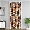 Homemissing Tenda oscurante con motivo del bar del caffè 30%-50% per oscurare la stanza, 86x203 cm, con stampa carina del bar del caffè, per privacy della porta, divisorio per stanza a grana di legno