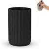 Inbagno Portaspazzolino Da Appoggio Linea Gummy - In Gomma Termoplastica Nero- Design Moderno - Flessibile E Antiurto
