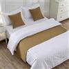QRGMKL Premium Bed Runner per Il Piede del Letto, Tinta Unita Sciarpa da Letto in Cotone Lino copriletto Decorazione della casa Camera da Letto dell'hotel Bedding-Light Coffee||210X50cm for 1.5m Bed