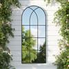 Reflix Specchietto Arco 60x165cm Specchio da Giardino Esterno Antico Stile Gotico con Cornice In Alluminio per Corridoio Soggiorno Camera da Letto Ingresso Nero