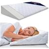 Amazinggirl Fodera per cuscino a cuneo letto e cuscino schienale testiera divano - 45 x 120 cm Fodera per cuscino reflusso materasso per adulti cuscino da lettura a per lettino Oeko-Tex