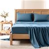 Comfort Spaces Set di lenzuola rinfrescanti Coolmax per letto king size, traspiranti, morbide, non scoloriscono, per chi dorme calde, con tasca profonda elastica per materassi fino a 40,6 cm, colore