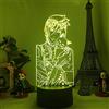 KJsdaADSA Black Butler Sebastian · Michaelis Anime 3D Night Light con telecomando 16 colori LED Lampada da tavolo Touch Light Regalo Luce per la decorazione della stanza dei bambini