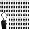 Rairsky 100 Pezzi Clip per Tendine con Gancio, Nero Clip per Tende con Ganci, Multifunzionali Mollette per Tende, in Metallo, per Ufficio La Decorazione Domestica Luci Stringa Carte Foto Bagno Vestiti