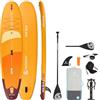 AQUASTIC Este 12'0 SUP Board Set - Drop Stitch Lite, 390 l, 170 kg, sedile montabile, leggero e stabile, funzione kayak, Eva Deck, 3 maniglie, set completo con pagaia, pompa e zaino
