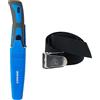 Cressi Vigo Knife, Coltello Professionale Subacqueo per Immersioni e Apnea Unisex - Adulto, Blu/Grigio Lama Silver & Fibbia Inox Sgancio Rapido, Cintura Portapiombi per Uso Subacqueo Unisex Adulto