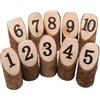 Colexy Dieci Segnaposto Numerici in Legno, 1 a 10 Numeri di Tavolo, Numero da Tavolo in Legno con Supporto di Base per Ristoranti, Matrimonio, Anniversario, Feste di Compleanno Decorazione