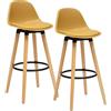 UNIVERSDECOR Sgabello Bar Deco Stile scandinavo Stoccolma (Ocre, 2 Sgabelli Bar scandinavo Stoccolma)