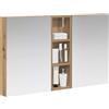 vidaXL Set di Armadi da Bagno con porta 3 pcs 100 x 10,5 x 60,5 cm, Mobile per bagno, specchio LED rettangolare, unità appesa, organizer moderno, salvaspazio